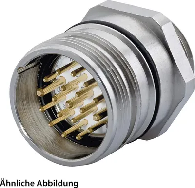 Immagine prodotto di SET HUMMEL incl. contatti M23 Connettore di segnalazione, inserto a saldare diritto, numero di poli 11+PE, spina parete frontale - 1 pezzo