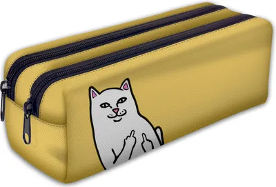 Produktbild von Mäppchen, Federtasche, Federmäppchen 2 Fächer, Schüleretui, lustiges 3D-Motiv, Fuck Cat [107]