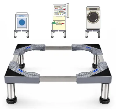 Obrázok produktu pre Podstavec pod práčku, nastaviteľná výška 40-60 cm, šírka 13-17 cm, nosnosť 150 kg