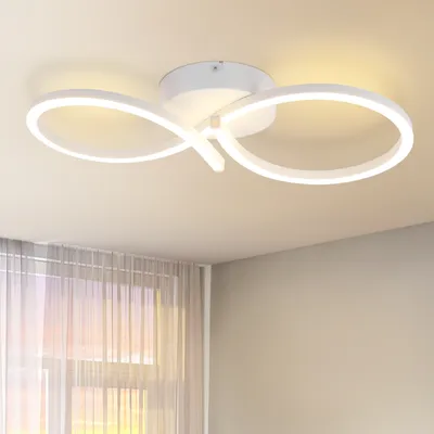 Obrázek produktu pro ZMH stropní svítidlo LED stropní lampa do ložnice 24W kuchyňská lampa moderní kreativní design lampa do obývacího pokoje 3000K teplá bílá lampa do chodby lampa do ložnice bílá stropní svítidla do jídelny dětský pokoj