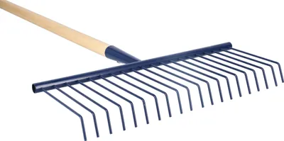 Image de KOTARBAU® Rateau à Feuille Rateau Jardin Stahldraht 40,5 cm Manche en Bois 143 cm avec Longues Dents Balai à Gazon Outil Jardin pour Herbe