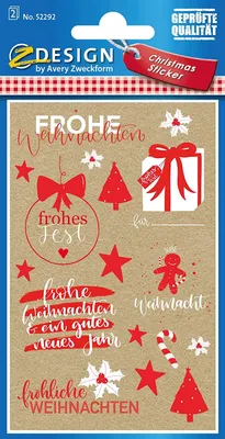Produktbild von AVERY Zweckform 52292 AVERY Zweckform ZDesign Weihnachts-Sticker "Xmas Motive"