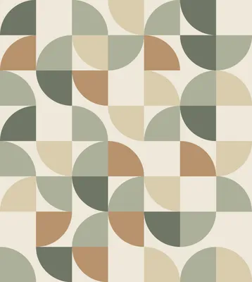 Produktbild von ESTAhome Fototapete geometrische Formen Grau, Beige und Grün 250 x 279 cm