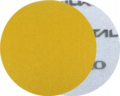 Produktbild von ITALKO Schleifscheiben 125mm P120 ohne Loch – Klett Schleifpapier gelb für Exzenterschleifer – 50 Stück