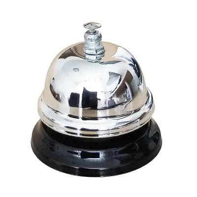 Produktbild von TISCHKLINGEL Ø6,5cm aus Metall Chrom Rezeptionsklingel Serviceklingel Hotelklingel Tischglocke Restaurant Bars Service Klingel Glocke 00