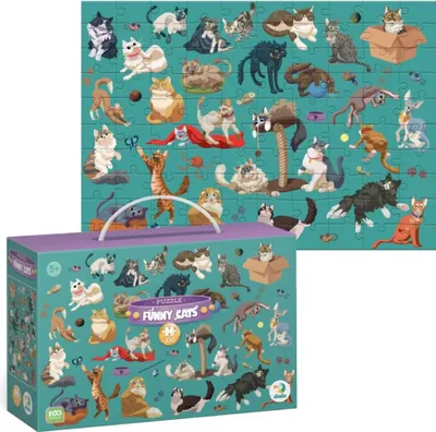 Obrázok produktu pre Puzzle 100 zábavných mačiek