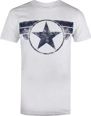 Produktbild von Captain America - T-Shirt für Herren TV228 (XL) (Weiß)