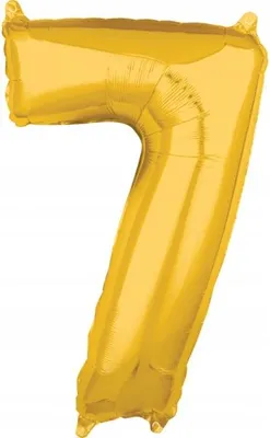 Obrázek produktu pro Fóliový balónek s čísly 7 zlatý 66cm