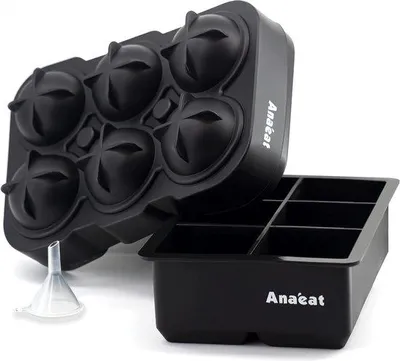 Obrázek produktu pro Sada forem na led, 2 kusy, ohebné, 6 forem, na whisky a koktejly