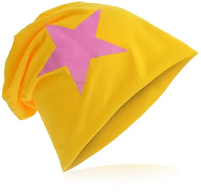 Produktbild von Beanie Muetze Pink Stern Gelb