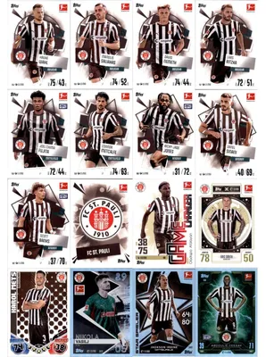 Zdjęcie produktu dla Topps Match Attax Bundesliga – sezon 2025/26 – zestaw klubowy – FC ST. PAULI