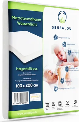 Produktbild von Sensalou Matratzenschoner Wasserdicht - Nässeschutz Matratzenauflage - 100 x 200 cm