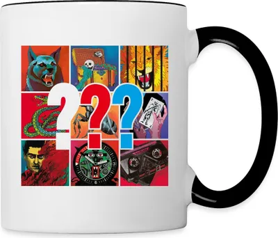 Produktbild von Spreadshirt Die Drei Fragezeichen Covermotive Tasse Zweifarbig, One size, Weiß/Schwarz
