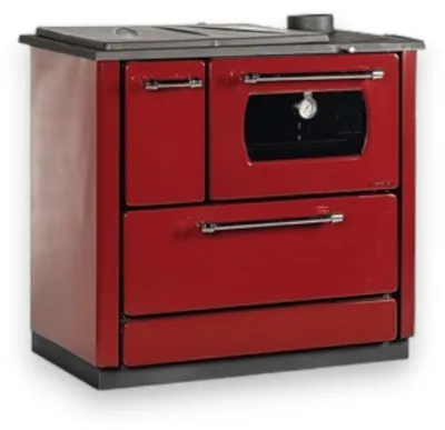 Immagine prodotto di Stufa cucina riscaldamento a legna con forno struttura in acciaio 9,06 kW Popular -  Bordeaux