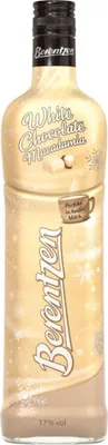 A bottle of Berentzen White Chocolate Macadamia liqueur.
