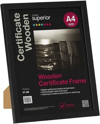 Produktbild von Famanu Bilderrahmen A4 schwarz mit Plexiglas - Wandmontage oder stehend