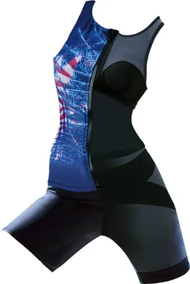 Produktbild von BECO the world of aquasports Tankini Top Beactive Racerback Swimtop mit praktischem Reißverschluss blau-bunt 44 C