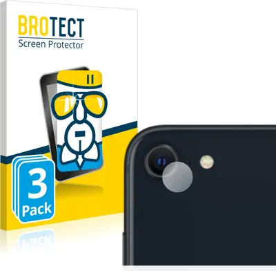 Produktbild von 3x BROTECT Schutzglas für Apple iPhone SE 3 2022 (NUR Kameraschutz) Schutzfolie Panzer Folie Glas Display Schutz klar
