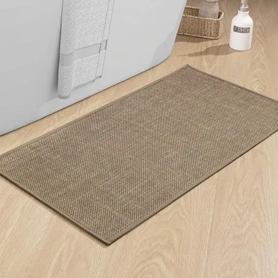 Produktbild von Badezimmerteppich 43 x 81 cm rutschfest waschbar Braun