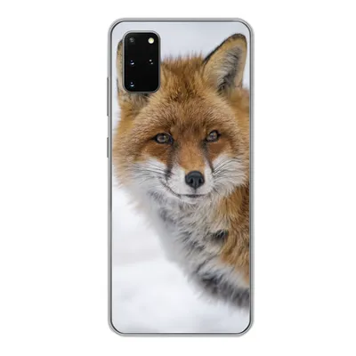Produktbild von MuchoWow® Handyhülle Schutzhülle Hülle für Samsung Galaxy S20 Plus Fuchs - Porträt - Schnee Silikon Softcase Handy Hülle - Hartschale