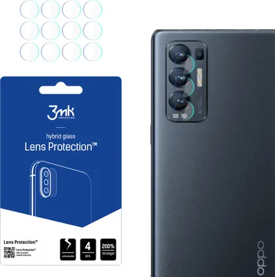 Produktbild von 3mk Hybridglas Lens Protection für Oppo Find X3 Neo 5G Kamera Objektiv Kameralinse 0,16mm 6H (4 Stück)