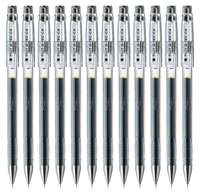 Image de Pilot Stylo Roller Gel G-Tec C4 Pointe Extra Fine 0,4 Mm Encre Noire