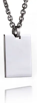 Immagine prodotto di Ciondolo in acciaio inox Karisma Dog Tag Gioielli da uomo Unisex Alta lucentezza con catena 50 cm