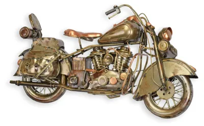 Produktbild von Blechmodell eines Motorrads Replikat Retro Design Dekoration
