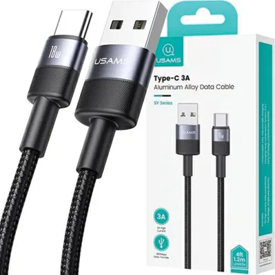Obrázok produktu pre Usams Set Usb To Usb-C Kábel 3A 1,2M Fast Charging Steel/Tarnish 30 Ks Sj718Zj01 (Us-Sj718)