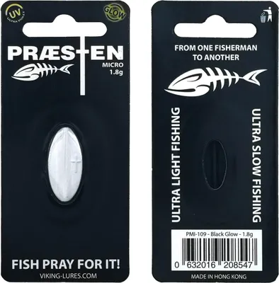Produktbild von Praesten Micro 1.8g Black / White (Glow)