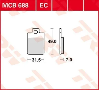Obrázok produktu pre Klocki hamulcowe TRW Trw Organ. Mcb 688