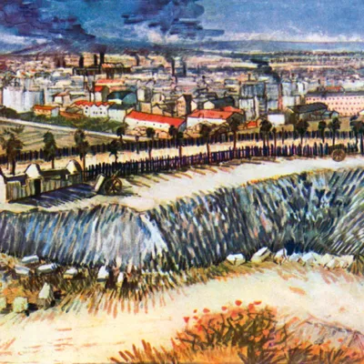 Produktbild von Vincent Van Gogh Kunstdruck Bild - Fabrikstadt, 1887, Detail (100 x 100 cm)