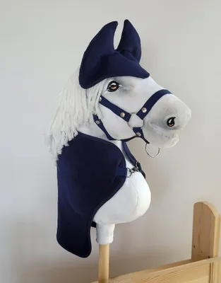 Immagine prodotto di Set Hobby Horse A4: Coperta + cappelli da mosca - Blu navy