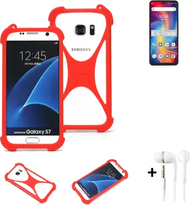 Produktbild von Handy-hülle + Kopfhörer kompatibel mit UMIDIGI A13 Pro Schutz-hülle Bumper Silikon Schutz Hülle Cover Case Silikoncase Silikonbumper TPU Softcase