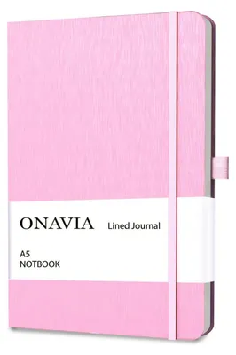 Immagine prodotto di Quaderno A5, copertina rigida, righe, rosa, 80 fogli, 14,8 x 21 cm