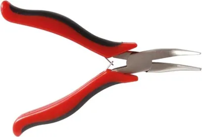 Produktbild von Velleman VT255, Spitzzange, Chrom-Vanadium-Stahl, Kunststoff, Schwarz, Rot, 70 mm, 122 mm