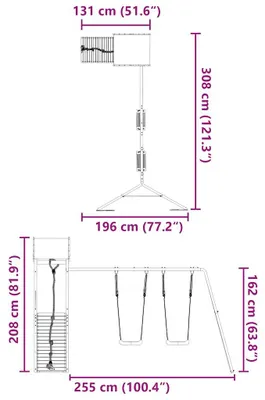 Produktbild von vidaXL Spielturm Imprägniertes Kiefernholz