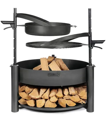 Produktbild von Feuerschale MONTANA X Ø80cm + Grillrost Ø60cm + Pfanne Außenkücke Grill Garten