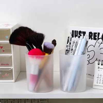 Produktbild von STUNQ® Stiftehalter Organizer für Schreibtisch – Aufbewahrungsbox für Stifte, Make-up & Bürobedarf, Transparent
