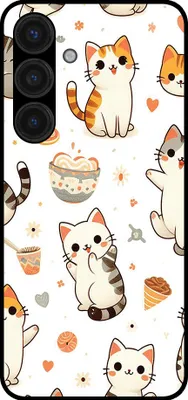 Produktbild von Handyhülle passend für Samsung Galaxy S24 mit Katzenaufdruck - TPU Back Cover Case Cat Design
