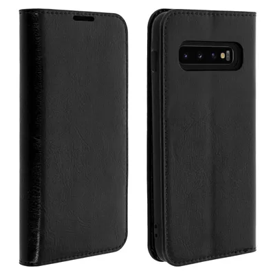 Immagine prodotto di Cover in pelle business, custodia protettiva con portafoglio per Samsung Galaxy S10 - Nero