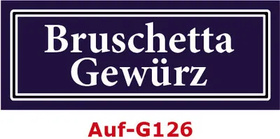 Produktbild von 25 Stück Gewürzaufkleber Bruschetta Gewürz 40x16mm Gewürzetiketten Sticker Lebensmittel (Auf-G126)