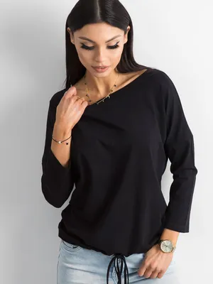 Produktbild von Basic Feel Good Langarm-T-Shirt für Frauen Djermouni schwarz XL