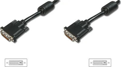 Zdjęcie produktu dla Digitus Kabel przyłączeniowy DVI, 10 m, DVI-D, DVI-D, Czarny, Nikiel, 2560 x 1600 px