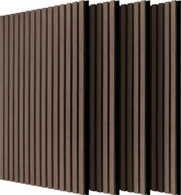 Produktbild von Faziango 4x Akustikpaneele Selbstklebend 3D Wandpaneele MDF Lamellenwand Schallschutz Akustikplatten Wandverkleidung