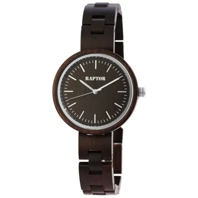 Produktbild von Raptor Uhr Damen Holz Uhr dunkelbraun Holzuhr RA10190-001