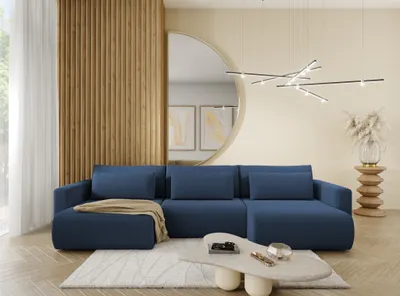 Produktbild von Wohnlandschaft Sofa mit Schlaffunktion CHAIRA Stoff Curio Dunkelblau