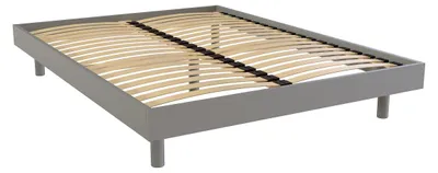 Image de Sommier à lattes 140x200 Kit Noé en bois massif, Gris