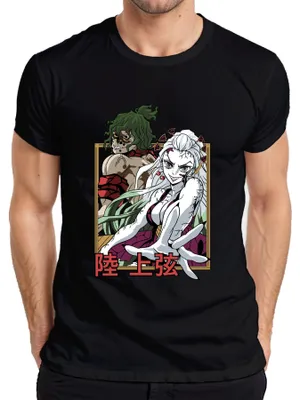 Zdjęcie produktu dla Koszulka męska Kimetsu no Yaiba Daki Gyutaro Demons Anime Gift Manga, Czarny, XXL