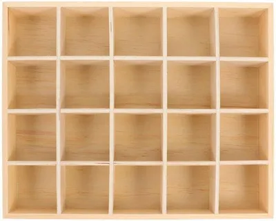 Produktbild von Houten Garderobekast mit 20 Fächern für Kleidung und Accessoires